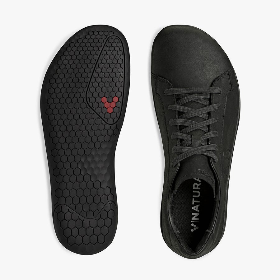 Black Men's Vivobarefoot Geo Court II Casual Shoes | Philippines 0090SGLO